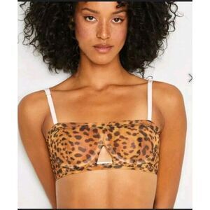 We Are HAH Bra Underwire Mesh Adjustable Animal Print Size 30A-38A
